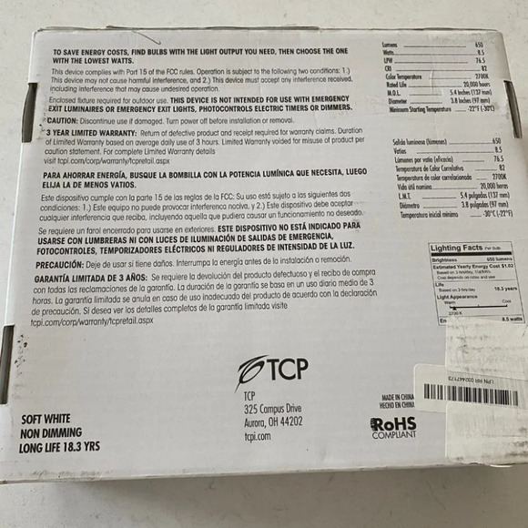 TCP LBR301027KND6 LED BR30 - 65 Watt - Picture 4 of 5